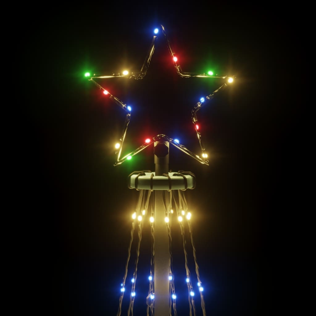 Kerstboom met grondpin 108 LED's meerkleurig 180 cm is nu te koop bij PeponiXL, paradijselijk wonen!