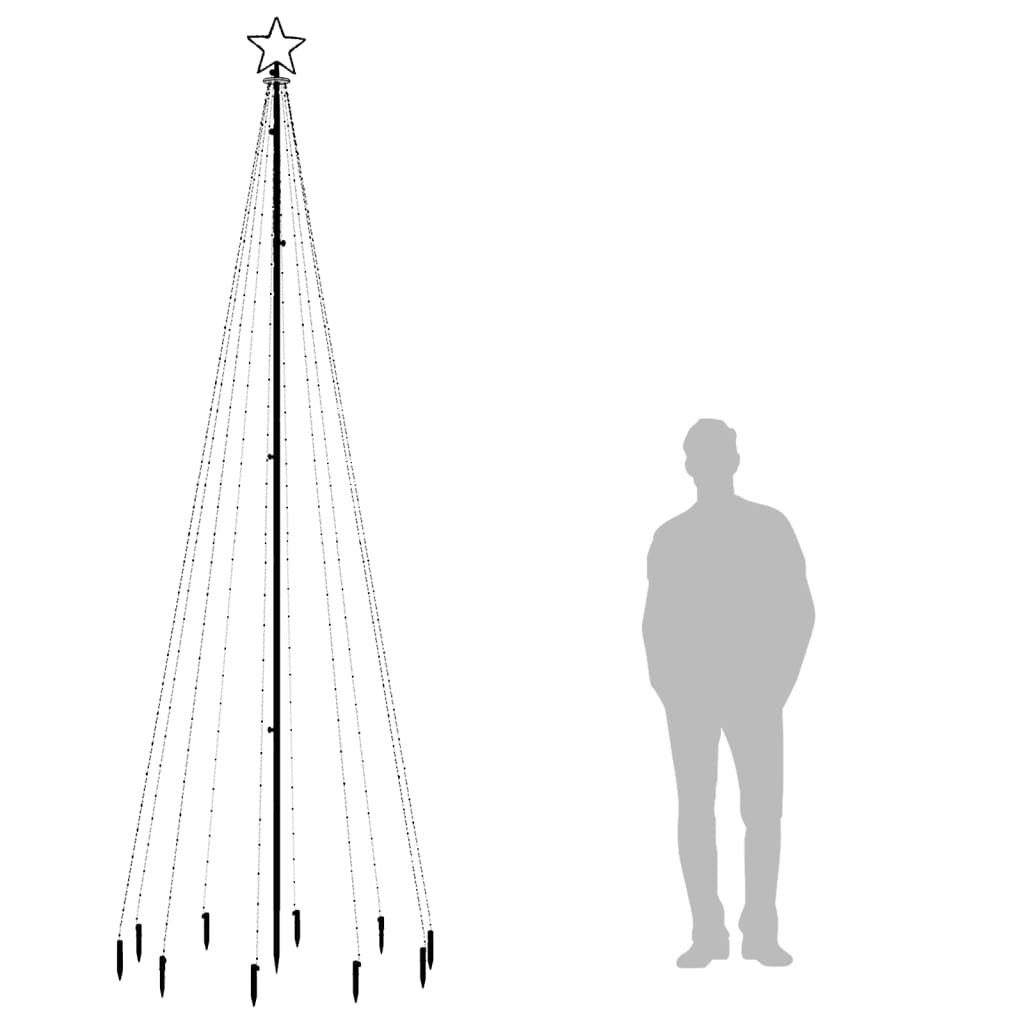 Kerstboom met grondpin 310 LED's warmwit 300 cm is nu te koop bij PeponiXL, paradijselijk wonen!