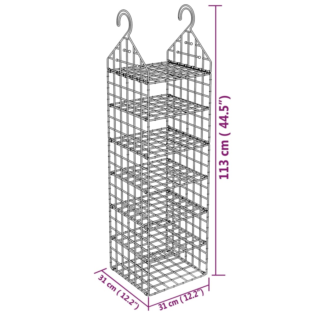 Kastorganiser hangend met 7 schappen is nu te koop bij PeponiXL, paradijselijk wonen!