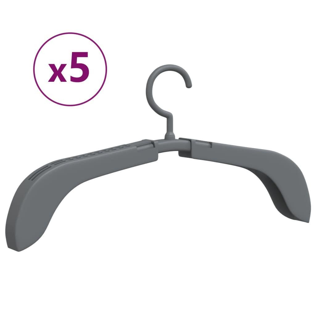 Kledinghangers 5 st verlengbaar grijs is nu te koop bij PeponiXL, paradijselijk wonen!