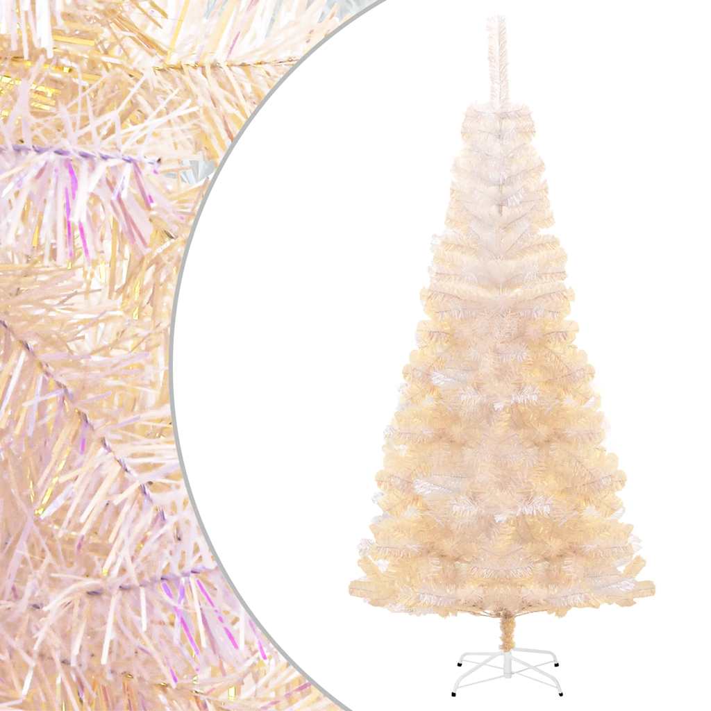 Kunstkerstboom met iriserende uiteinden 180 cm PVC wit is nu te koop bij PeponiXL, paradijselijk wonen!