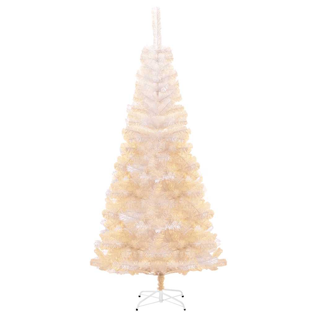 Kunstkerstboom met iriserende uiteinden 180 cm PVC wit is nu te koop bij PeponiXL, paradijselijk wonen!