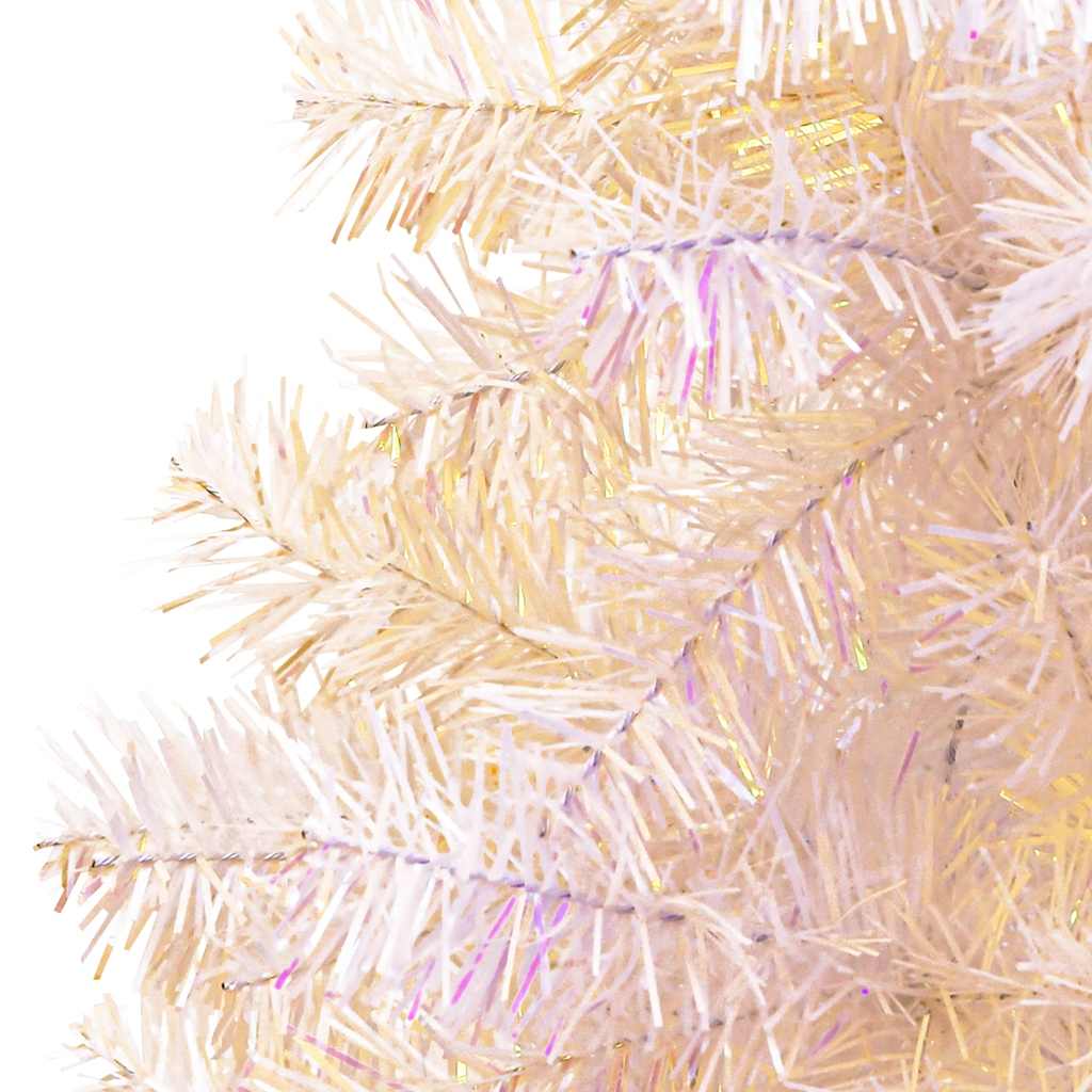 Kunstkerstboom met iriserende uiteinden 180 cm PVC wit is nu te koop bij PeponiXL, paradijselijk wonen!