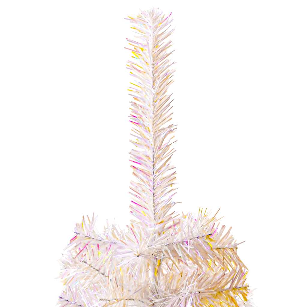 Kunstkerstboom met iriserende uiteinden 180 cm PVC wit is nu te koop bij PeponiXL, paradijselijk wonen!