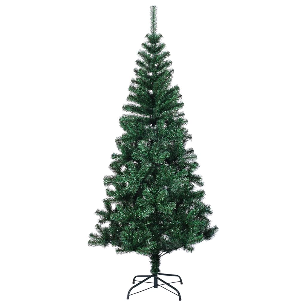 Kunstkerstboom met iriserende uiteinden 120 cm PVC groen is nu te koop bij PeponiXL, paradijselijk wonen!