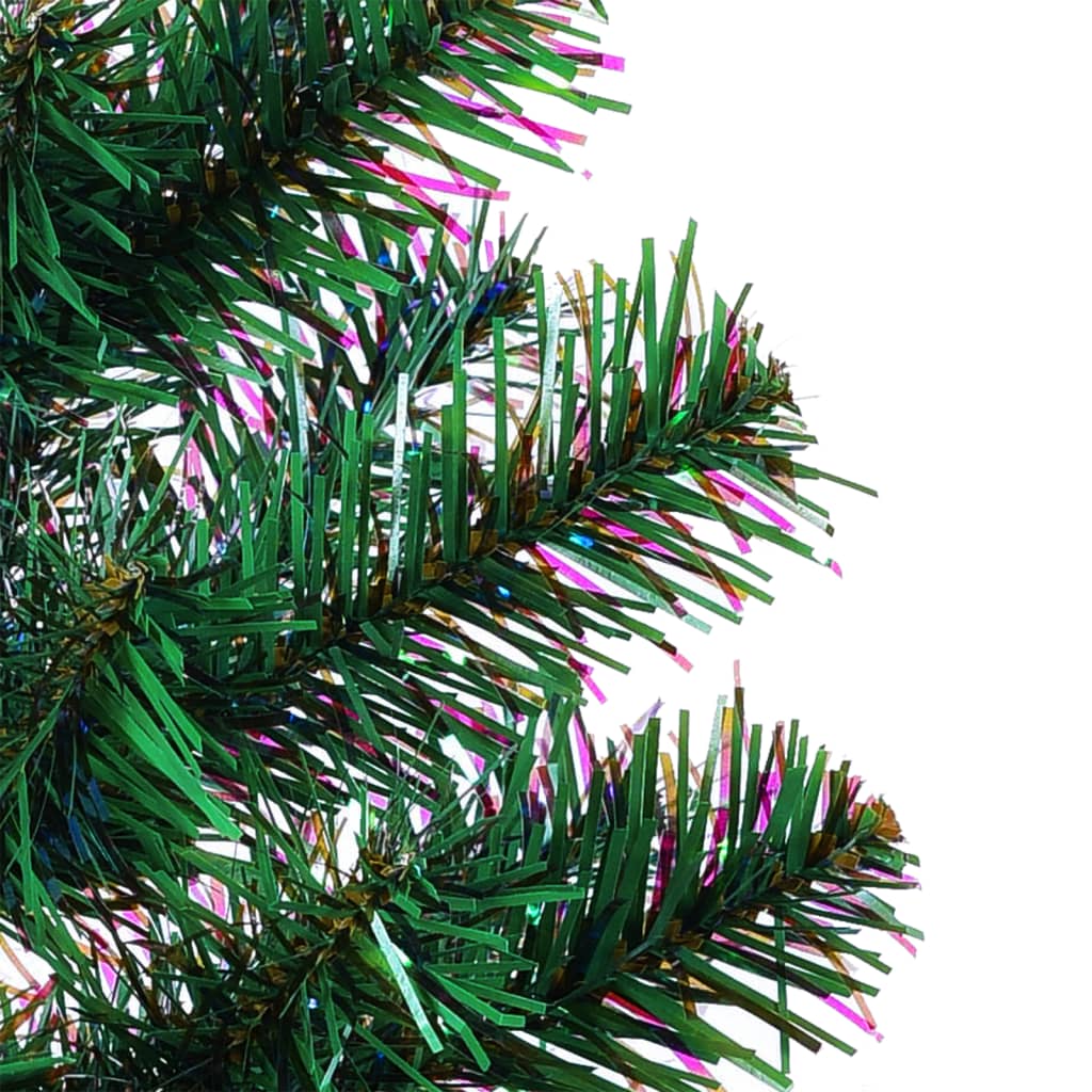 Kunstkerstboom met iriserende uiteinden 150 cm PVC groen is nu te koop bij PeponiXL, paradijselijk wonen!