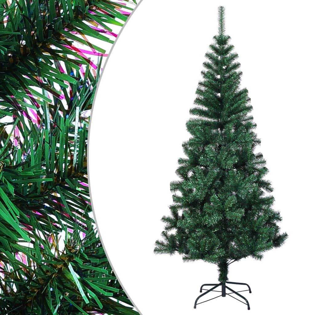 Kunstkerstboom met iriserende uiteinden 180 cm PVC groen is nu te koop bij PeponiXL, paradijselijk wonen!