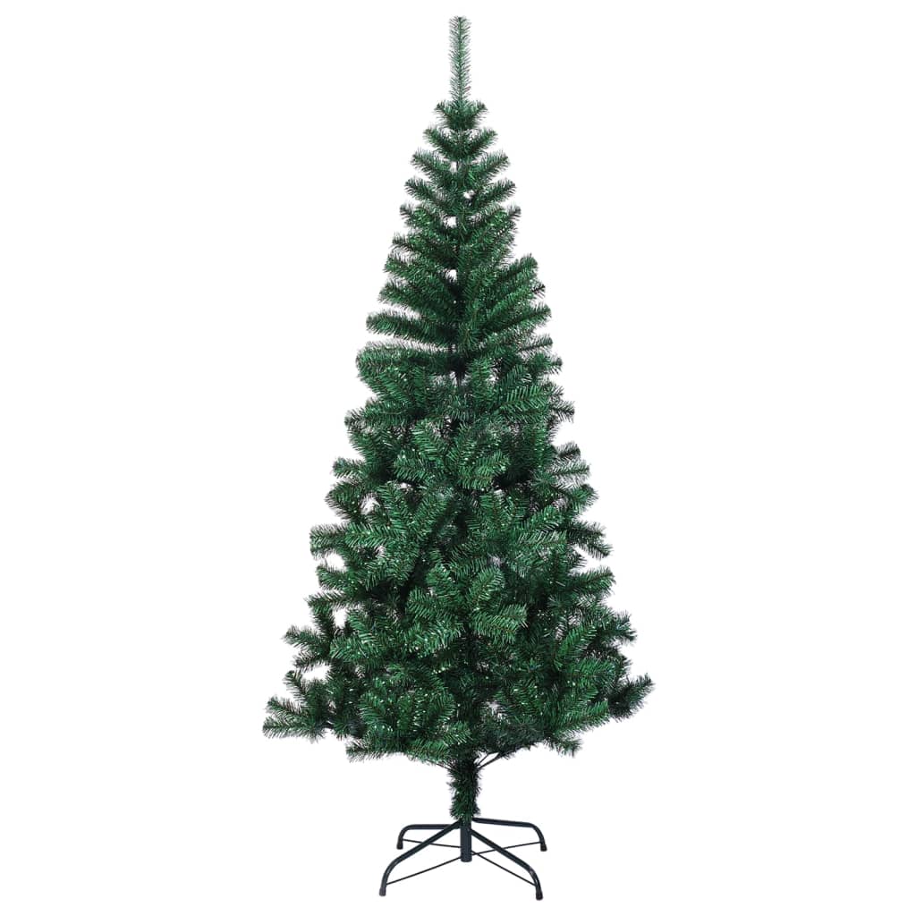 Kunstkerstboom met iriserende uiteinden 240 cm PVC groen is nu te koop bij PeponiXL, paradijselijk wonen!