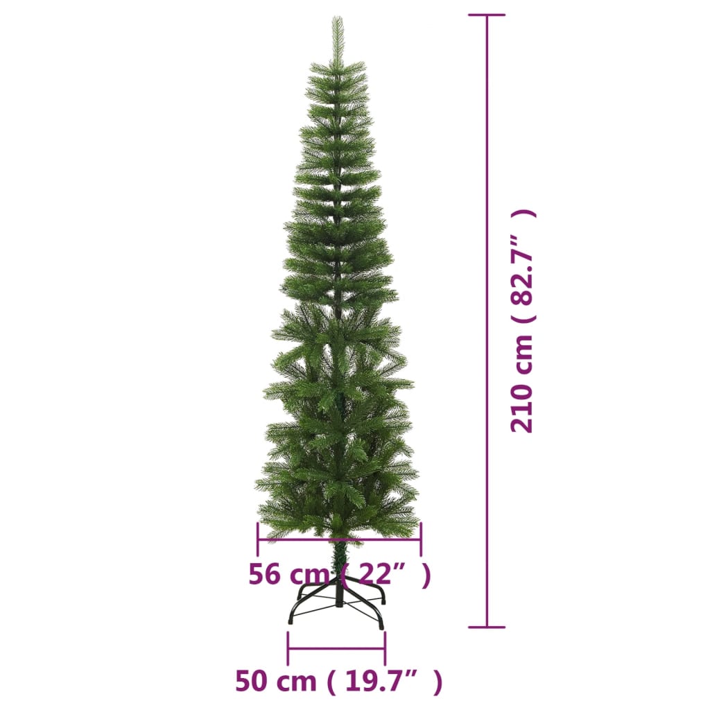Kunstkerstboom met standaard smal 210 cm PE is nu te koop bij PeponiXL, paradijselijk wonen!