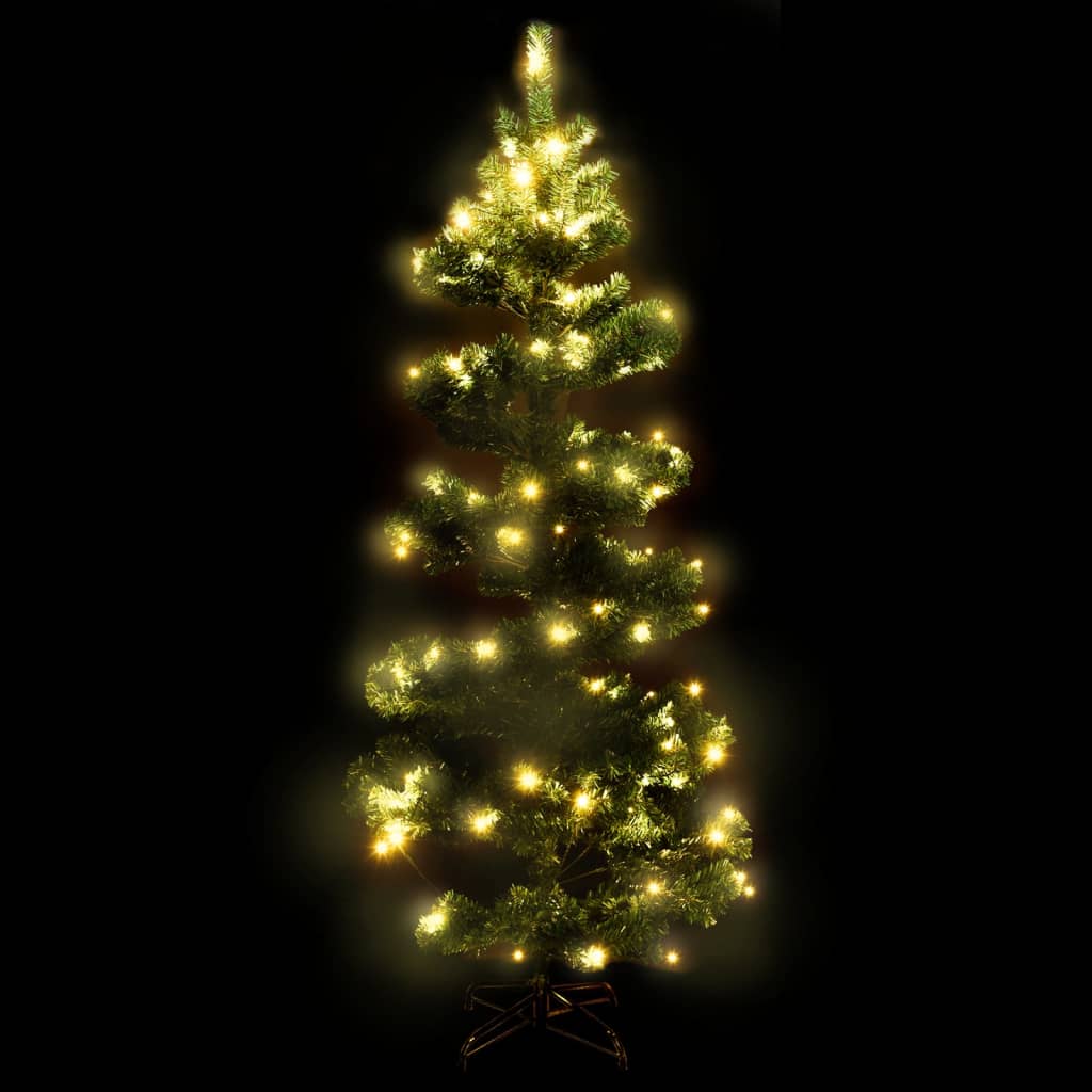 Kunstkerstboom met verlichting en standaard 150 cm PVC groen is nu te koop bij PeponiXL, paradijselijk wonen!