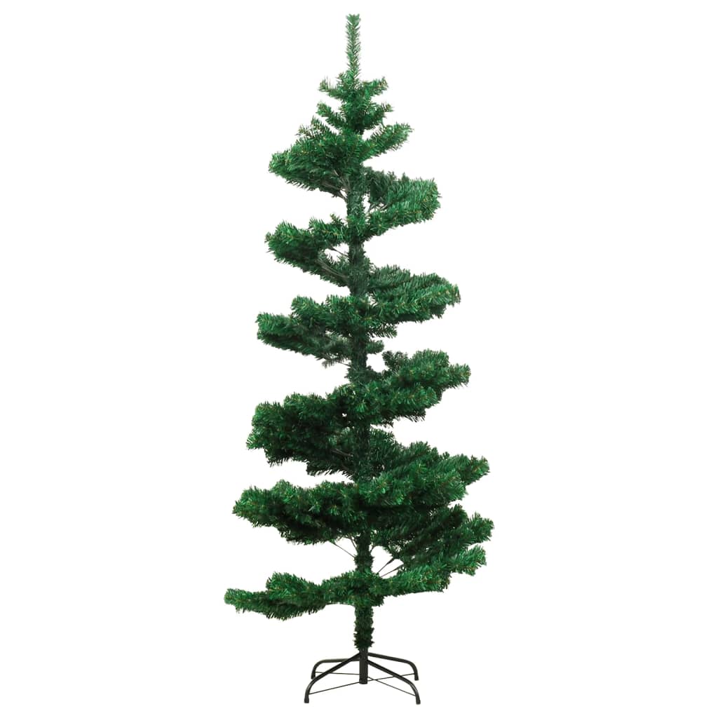 Kunstkerstboom met verlichting en standaard 150 cm PVC groen is nu te koop bij PeponiXL, paradijselijk wonen!