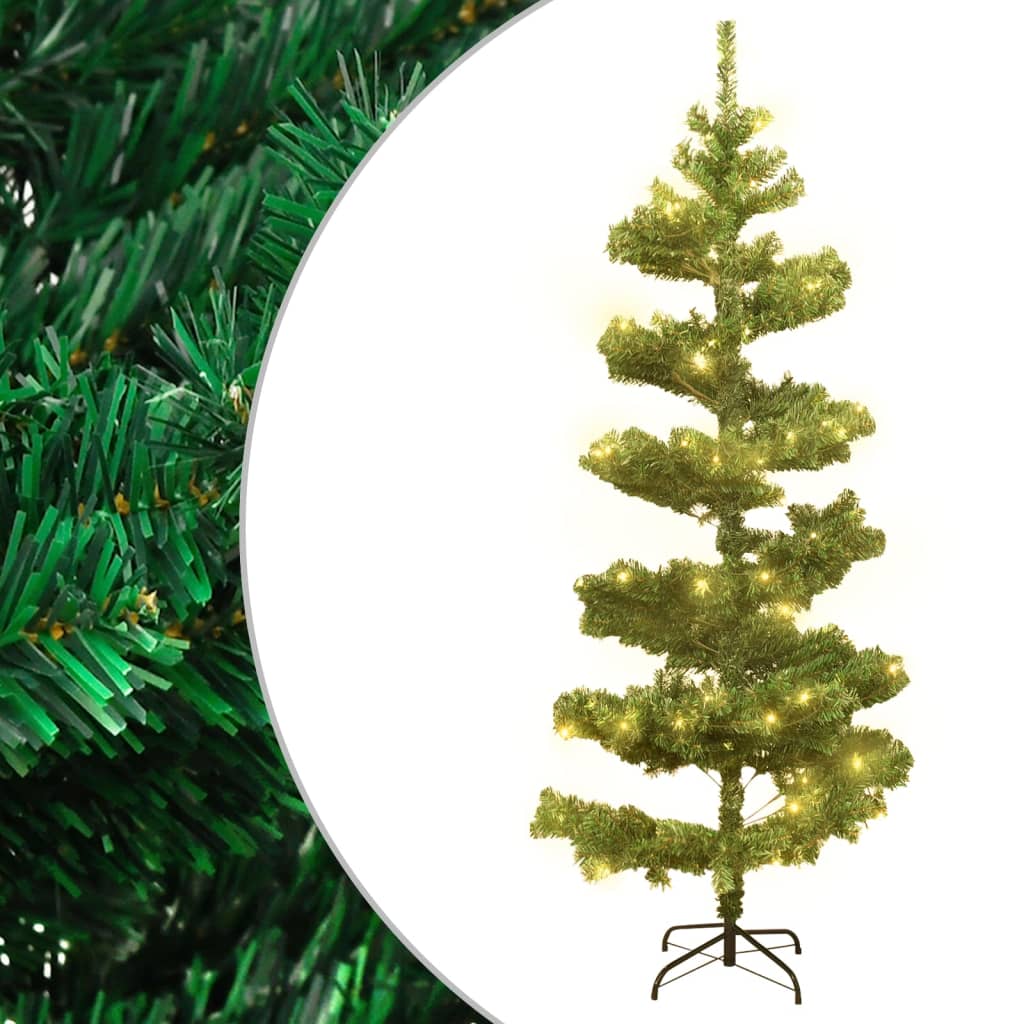 Kunstkerstboom met verlichting en standaard 180 cm PVC groen is nu te koop bij PeponiXL, paradijselijk wonen!