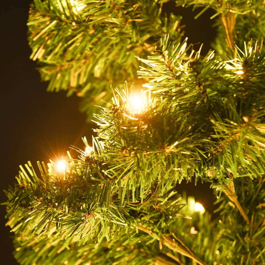 Kunstkerstboom met verlichting en standaard 180 cm PVC groen is nu te koop bij PeponiXL, paradijselijk wonen!