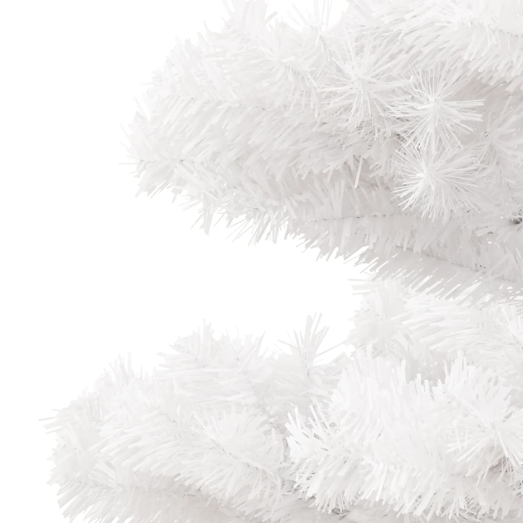 Kunstkerstboom met verlichting en standaard 150 cm PVC wit is nu te koop bij PeponiXL, paradijselijk wonen!