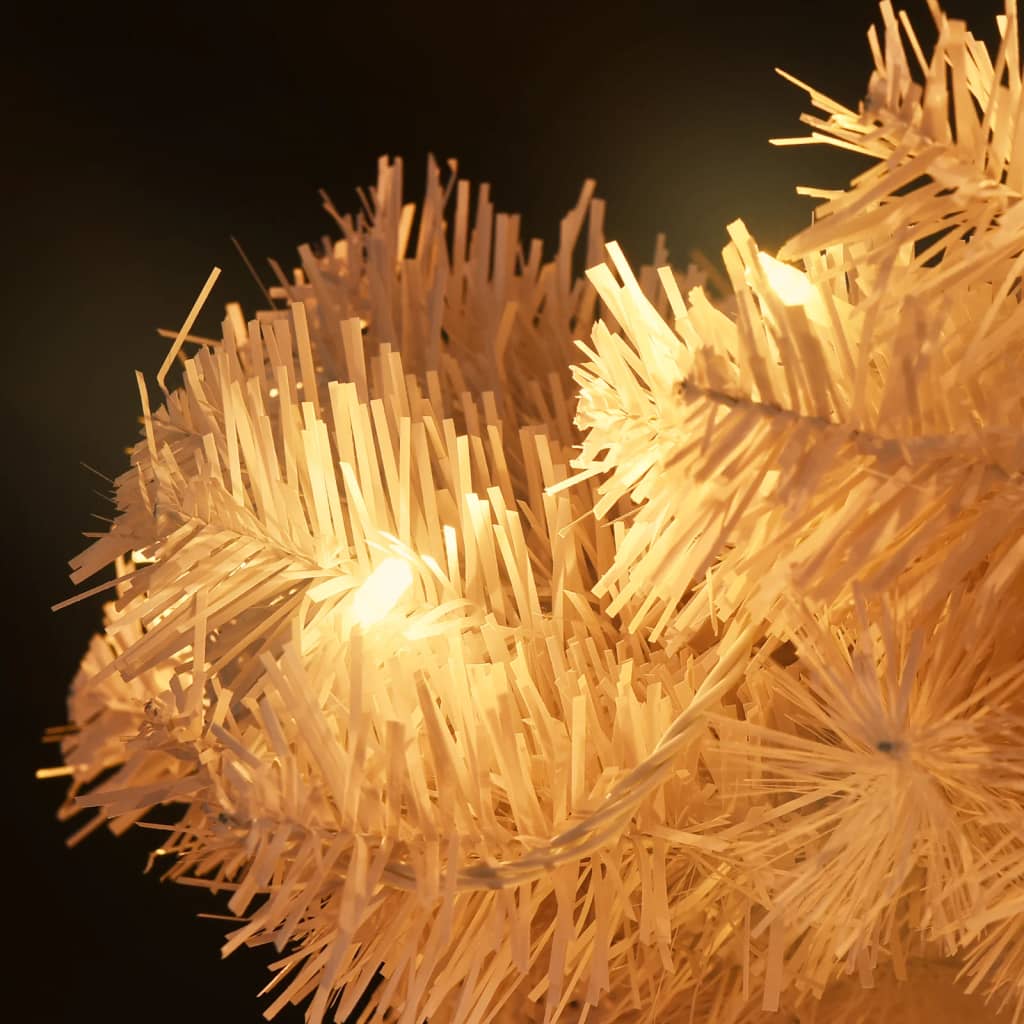 Kunstkerstboom met verlichting en standaard 150 cm PVC wit is nu te koop bij PeponiXL, paradijselijk wonen!