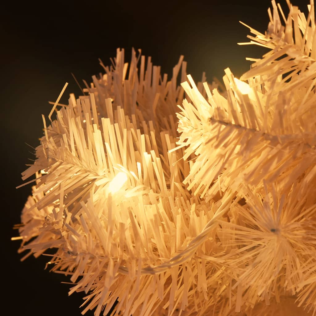 Kunstkerstboom met verlichting en standaard 180 cm PVC wit is nu te koop bij PeponiXL, paradijselijk wonen!