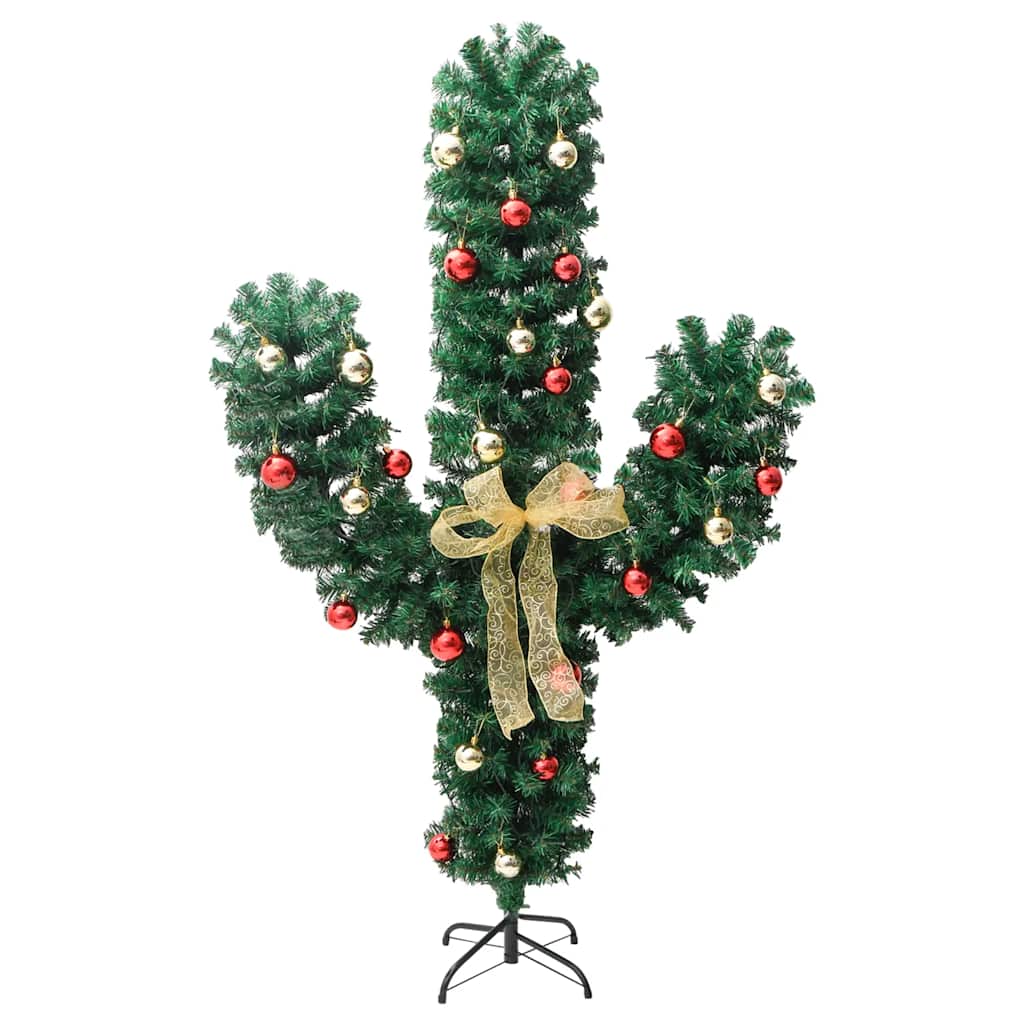 Kerstcactus met standaard en LED's 210 cm PVC groen is nu te koop bij PeponiXL, paradijselijk wonen!