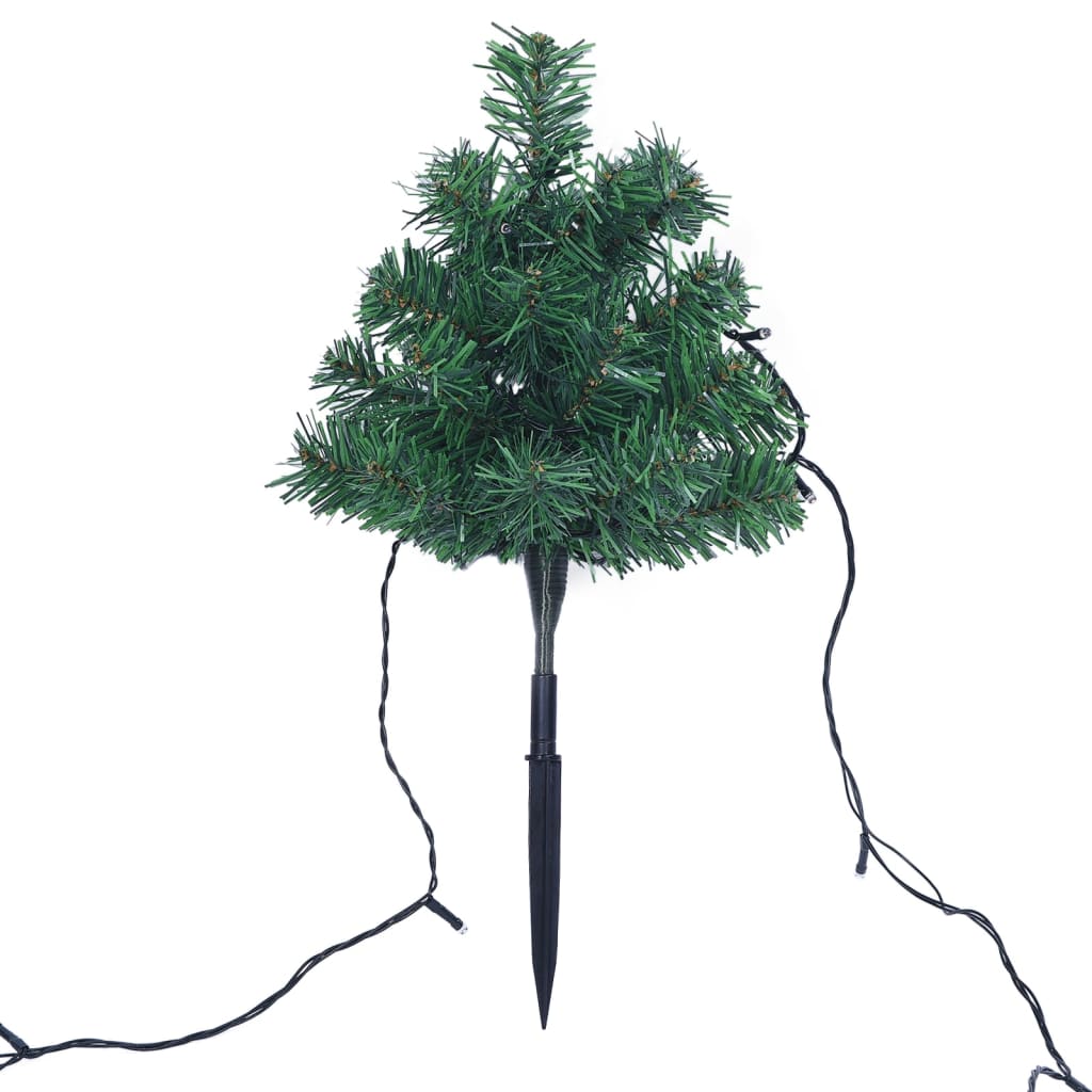 Tuinpadkerstbomen 6 st met warmwitte LED's 45 cm PVC is nu te koop bij PeponiXL, paradijselijk wonen!