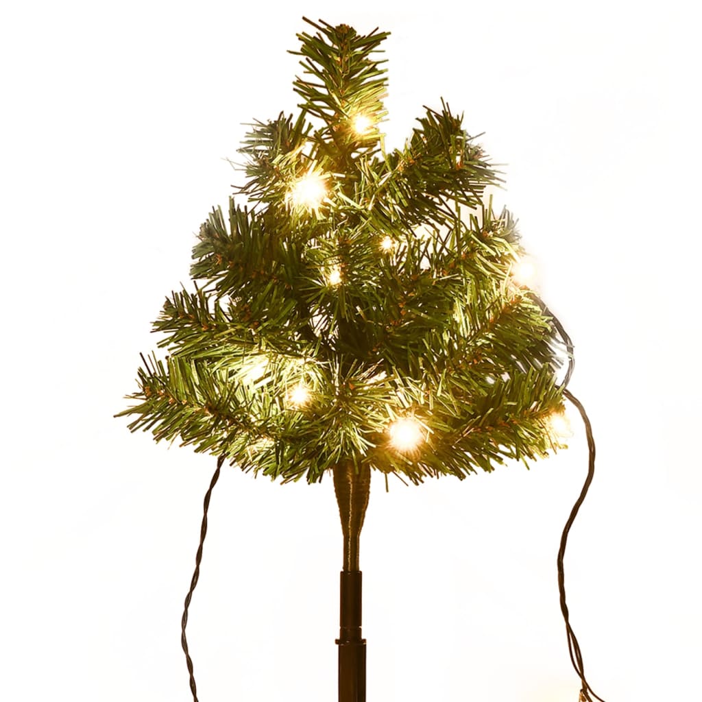 Tuinpadkerstbomen 6 st met warmwitte LED's 45 cm PVC is nu te koop bij PeponiXL, paradijselijk wonen!