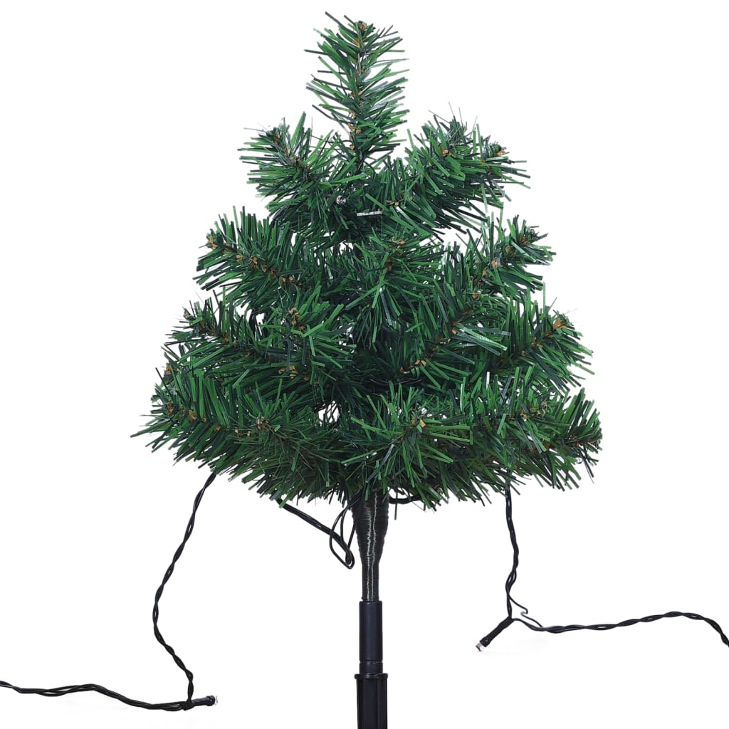 Tuinpadkerstbomen 6 st met warmwitte LED's 45 cm PVC is nu te koop bij PeponiXL, paradijselijk wonen!