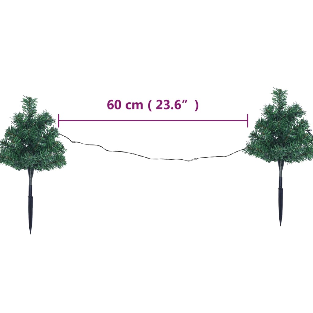Tuinpadkerstbomen 6 st met warmwitte LED's 45 cm PVC is nu te koop bij PeponiXL, paradijselijk wonen!