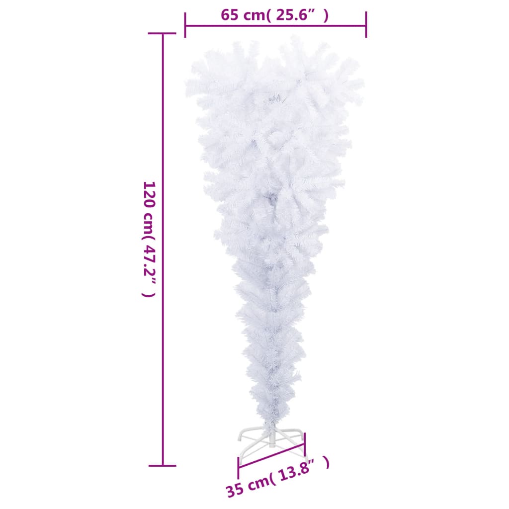 Kunstkerstboom met standaard omgekeerd 120 cm wit is nu te koop bij PeponiXL, paradijselijk wonen!