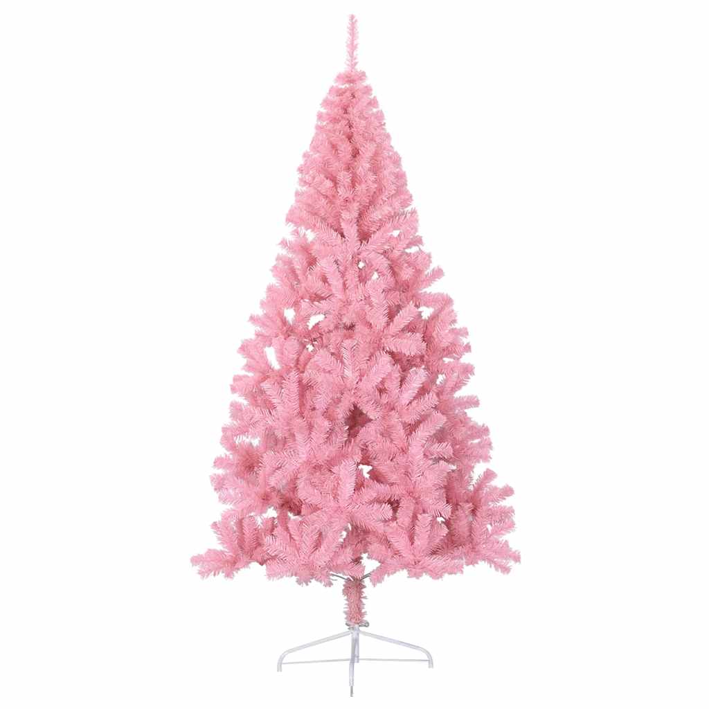 Kunstkerstboom met standaard half 180 cm PVC roze is nu te koop bij PeponiXL, paradijselijk wonen!