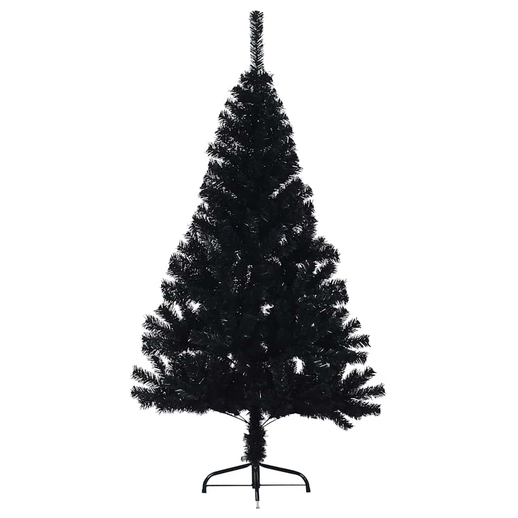 Kunstkerstboom met standaard half 120 cm PVC zwart is nu te koop bij PeponiXL, paradijselijk wonen!