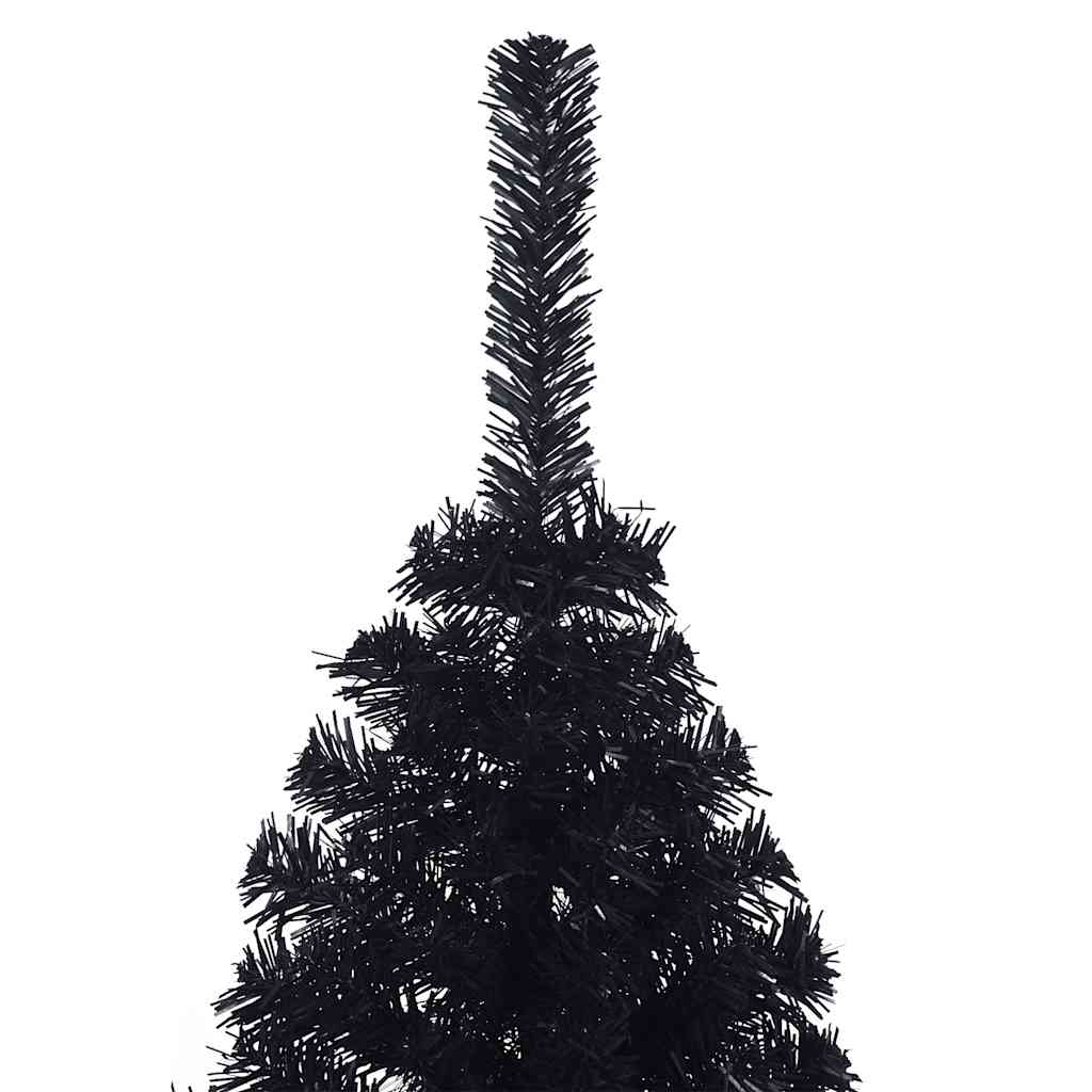 Kunstkerstboom met standaard half 120 cm PVC zwart is nu te koop bij PeponiXL, paradijselijk wonen!