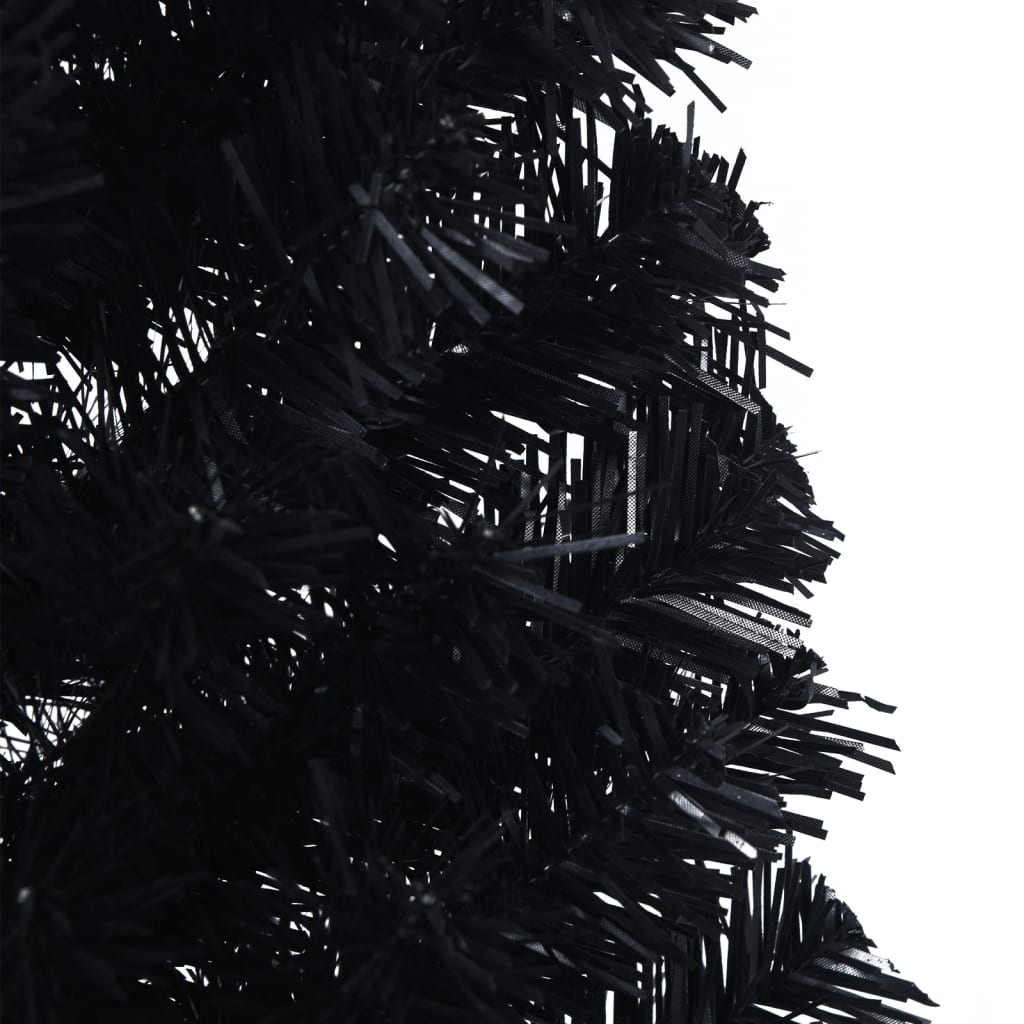 Kunstkerstboom met standaard half 120 cm PVC zwart is nu te koop bij PeponiXL, paradijselijk wonen!