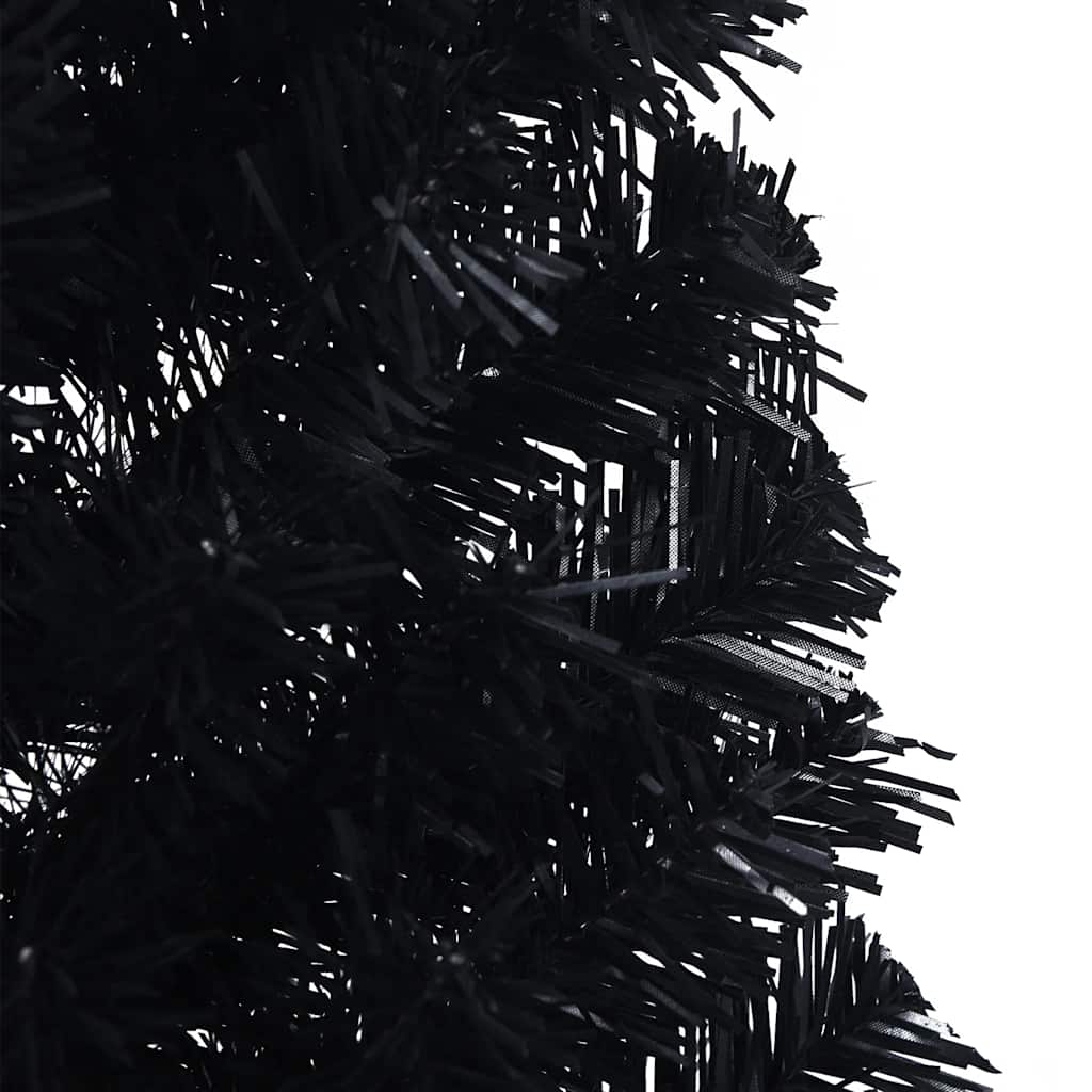 Kunstkerstboom met standaard half 150 cm PVC zwart is nu te koop bij PeponiXL, paradijselijk wonen!
