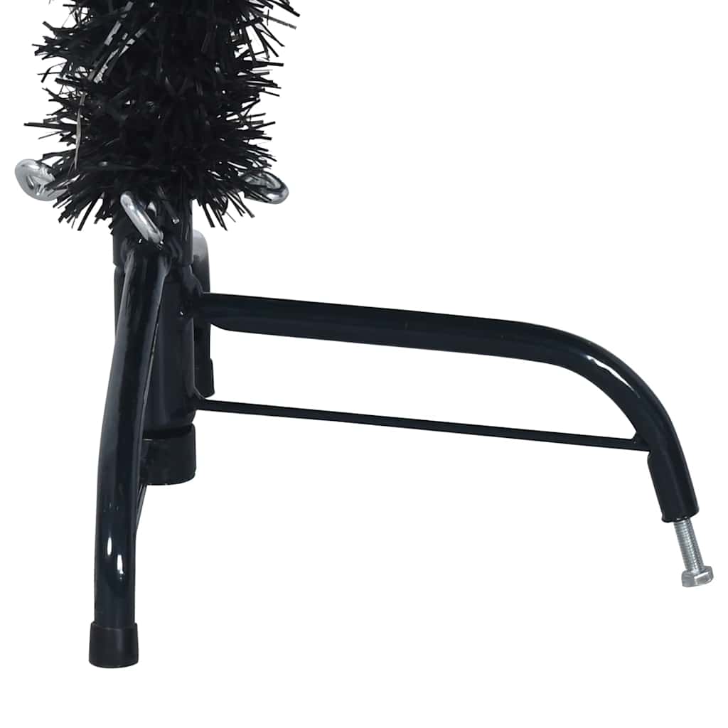 Kunstkerstboom met standaard half 150 cm PVC zwart is nu te koop bij PeponiXL, paradijselijk wonen!