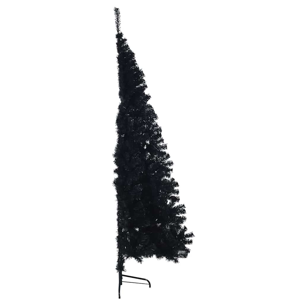 Kunstkerstboom met standaard half 240 cm PVC zwart is nu te koop bij PeponiXL, paradijselijk wonen!