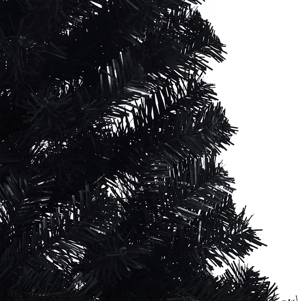 Kunstkerstboom met standaard half 240 cm PVC zwart is nu te koop bij PeponiXL, paradijselijk wonen!