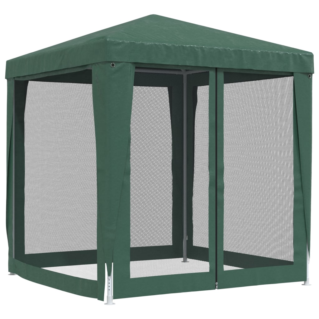 Partytent met 4 mesh zijwanden 2x2 m HDPE groen is nu te koop bij PeponiXL, paradijselijk wonen!