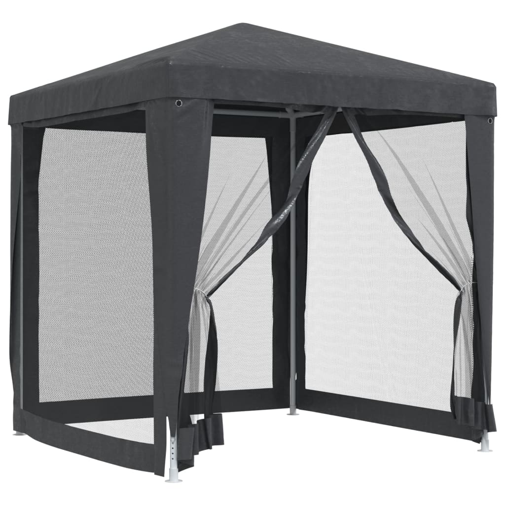 Partytent met 4 mesh zijwanden 2x2 m HDPE antracietkleurig is nu te koop bij PeponiXL, paradijselijk wonen!