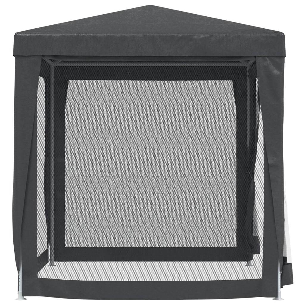 Partytent met 4 mesh zijwanden 2x2 m HDPE antracietkleurig is nu te koop bij PeponiXL, paradijselijk wonen!