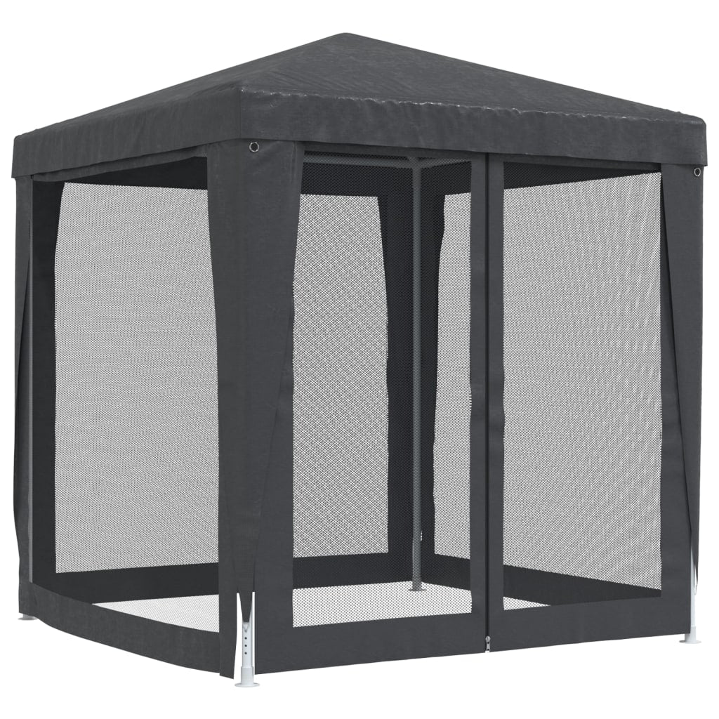 Partytent met 4 mesh zijwanden 2x2 m HDPE antracietkleurig is nu te koop bij PeponiXL, paradijselijk wonen!