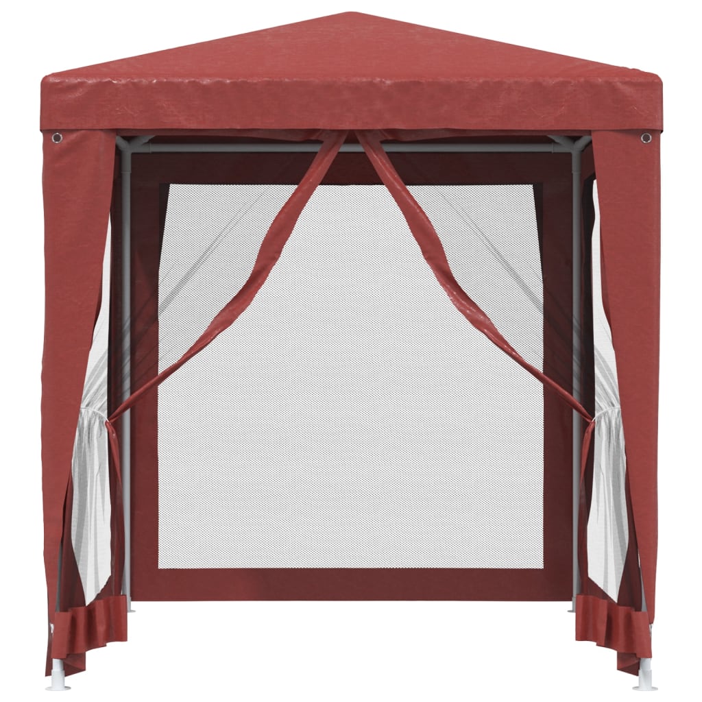 Partytent met 4 mesh zijwanden 2x2 m HDPE rood is nu te koop bij PeponiXL, paradijselijk wonen!