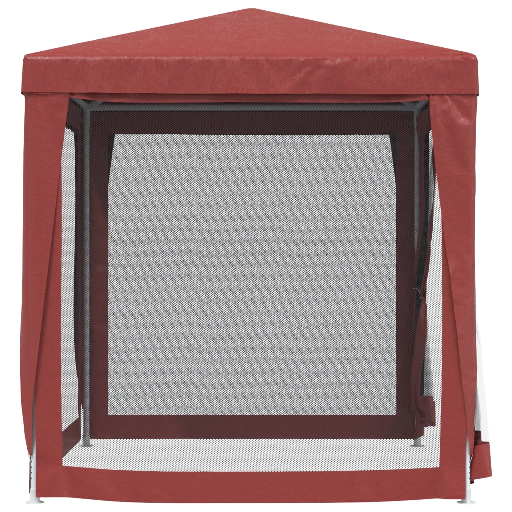 Partytent met 4 mesh zijwanden 2x2 m HDPE rood is nu te koop bij PeponiXL, paradijselijk wonen!