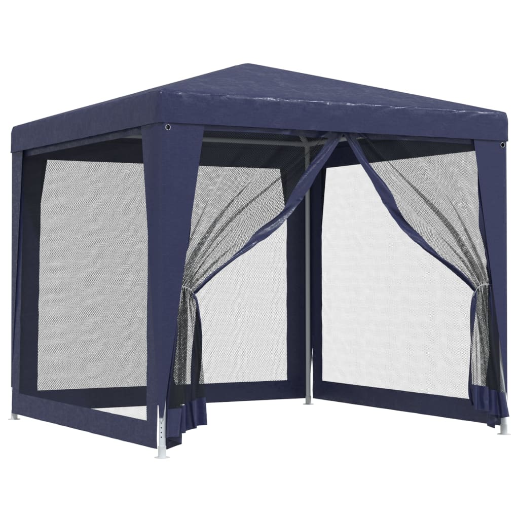 Partytent met 4 mesh zijwanden 2,5x2,5 m HDPE blauw is nu te koop bij PeponiXL, paradijselijk wonen!
