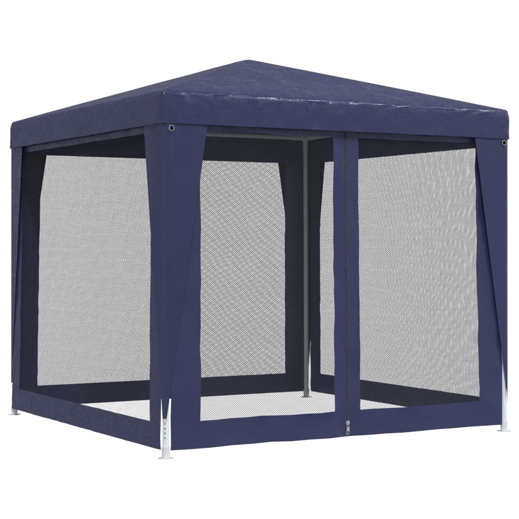 Partytent met 4 mesh zijwanden 2,5x2,5 m HDPE blauw is nu te koop bij PeponiXL, paradijselijk wonen!