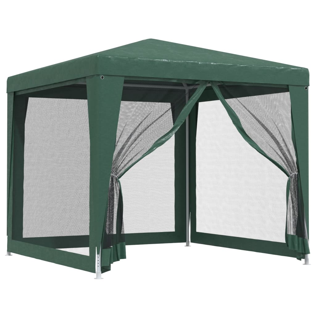 Partytent met 4 mesh zijwanden 2,5x2,5 m HDPE groen is nu te koop bij PeponiXL, paradijselijk wonen!
