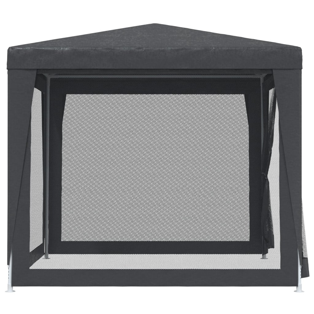 Partytent met 4 mesh zijwanden 2,5x2,5 m HDPE antracietkleurig is nu te koop bij PeponiXL, paradijselijk wonen!