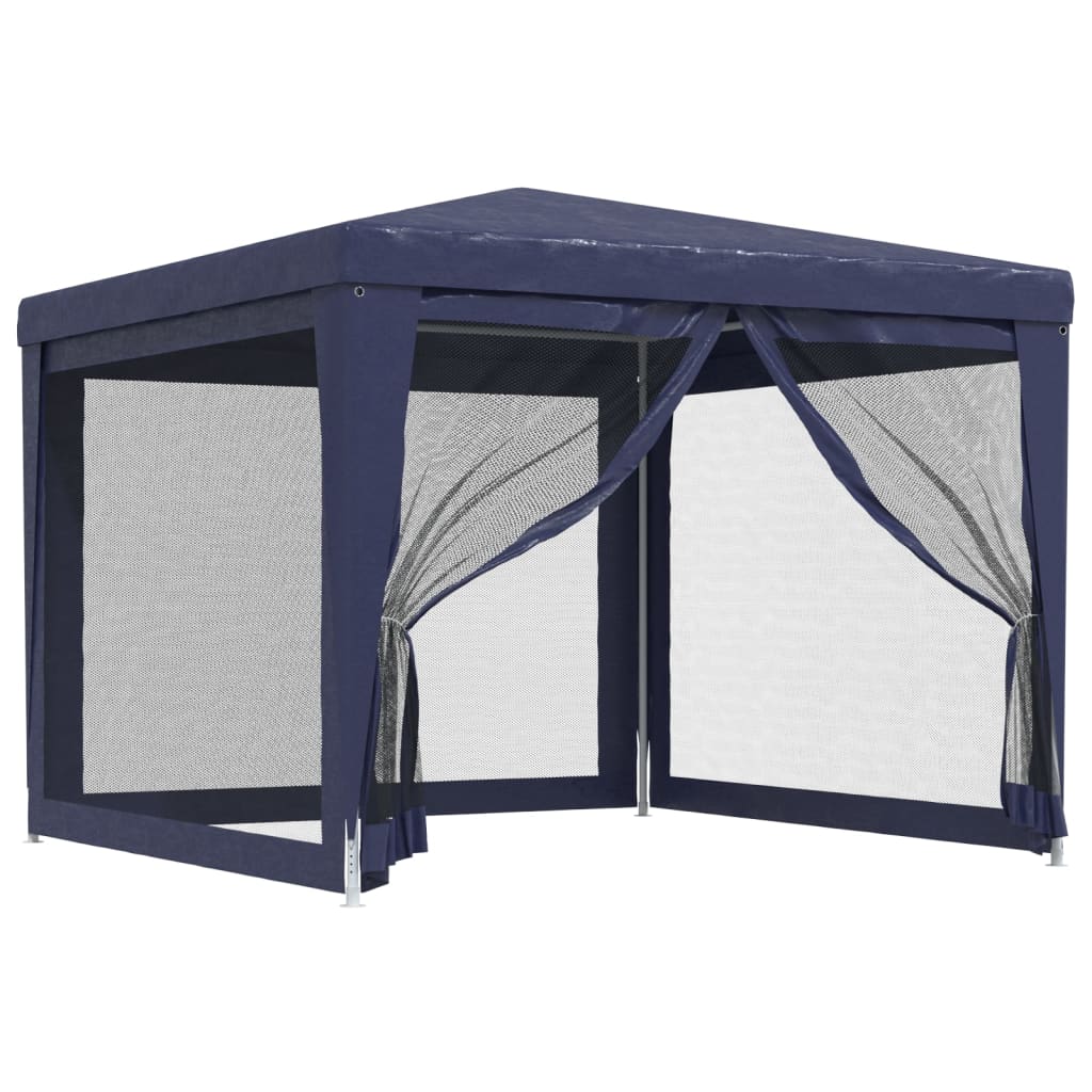 Partytent met 4 mesh zijwanden 3x3 m HDPE blauw is nu te koop bij PeponiXL, paradijselijk wonen!