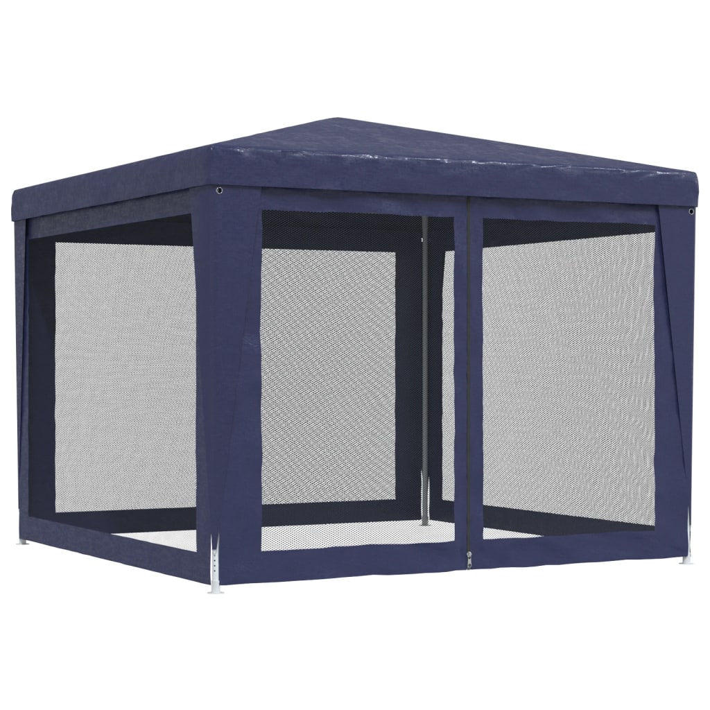 Partytent met 4 mesh zijwanden 3x3 m HDPE blauw is nu te koop bij PeponiXL, paradijselijk wonen!