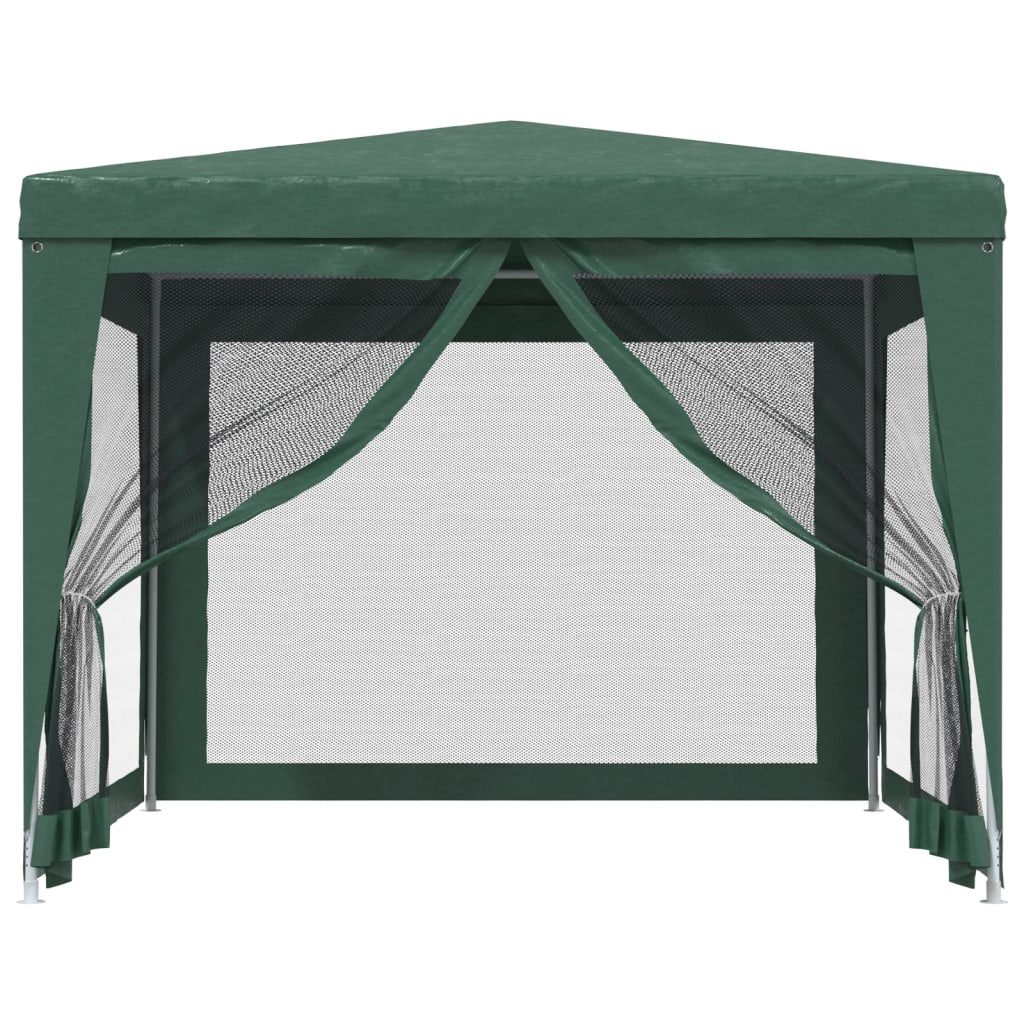 Partytent met 4 mesh zijwanden 3x3 m HDPE groen is nu te koop bij PeponiXL, paradijselijk wonen!