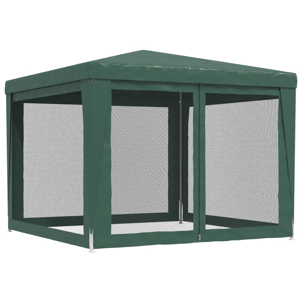 Partytent met 4 mesh zijwanden 3x3 m HDPE groen is nu te koop bij PeponiXL, paradijselijk wonen!