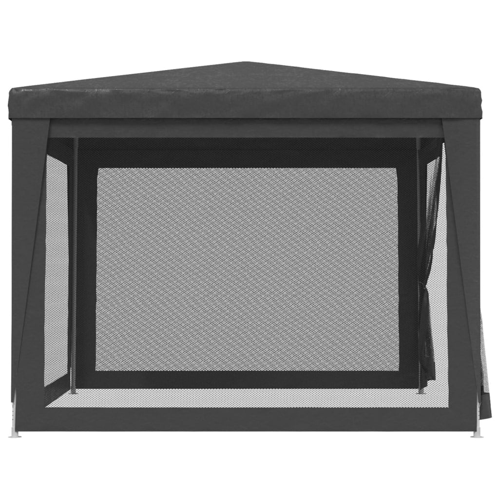 Partytent met 4 mesh zijwanden 3x3 m HDPE antracietkleurig is nu te koop bij PeponiXL, paradijselijk wonen!