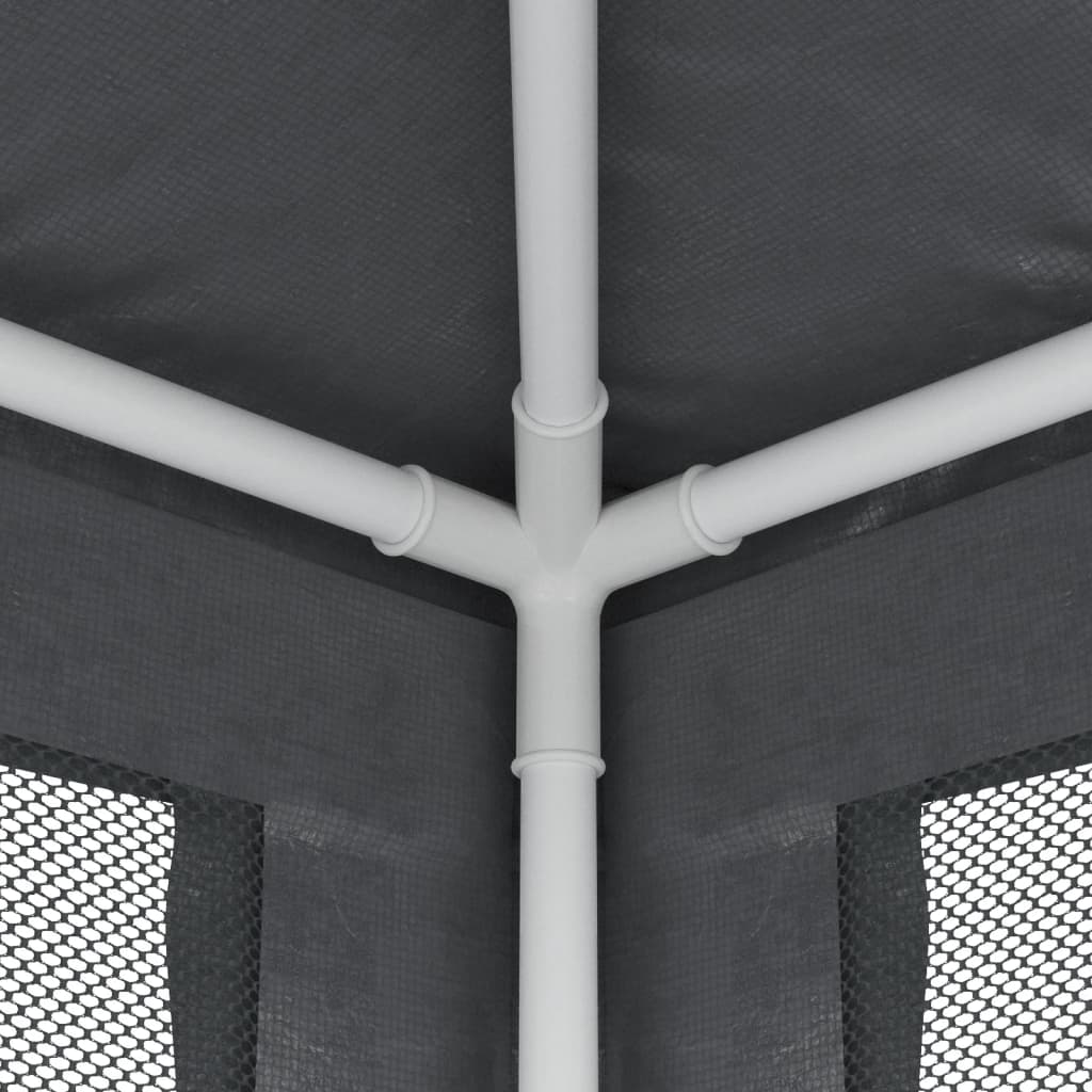 Partytent met 4 mesh zijwanden 3x3 m HDPE antracietkleurig is nu te koop bij PeponiXL, paradijselijk wonen!